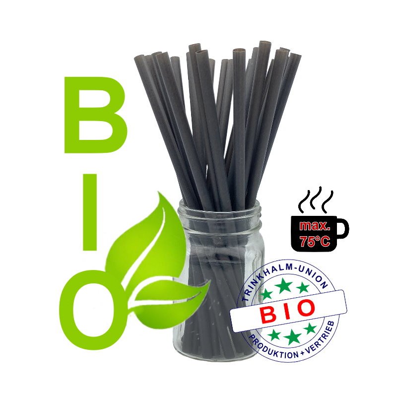 250 Stück Eltrabajador® Biologisch abbaubare Weizen Trinkhalme Strohhalme 