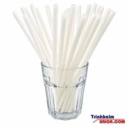 5.000 (10x500 St.) PLA FREIE & hitzebeständige CAIPI "lang 6 mm" Trinkhalme - 200x6 mm - naturweiß